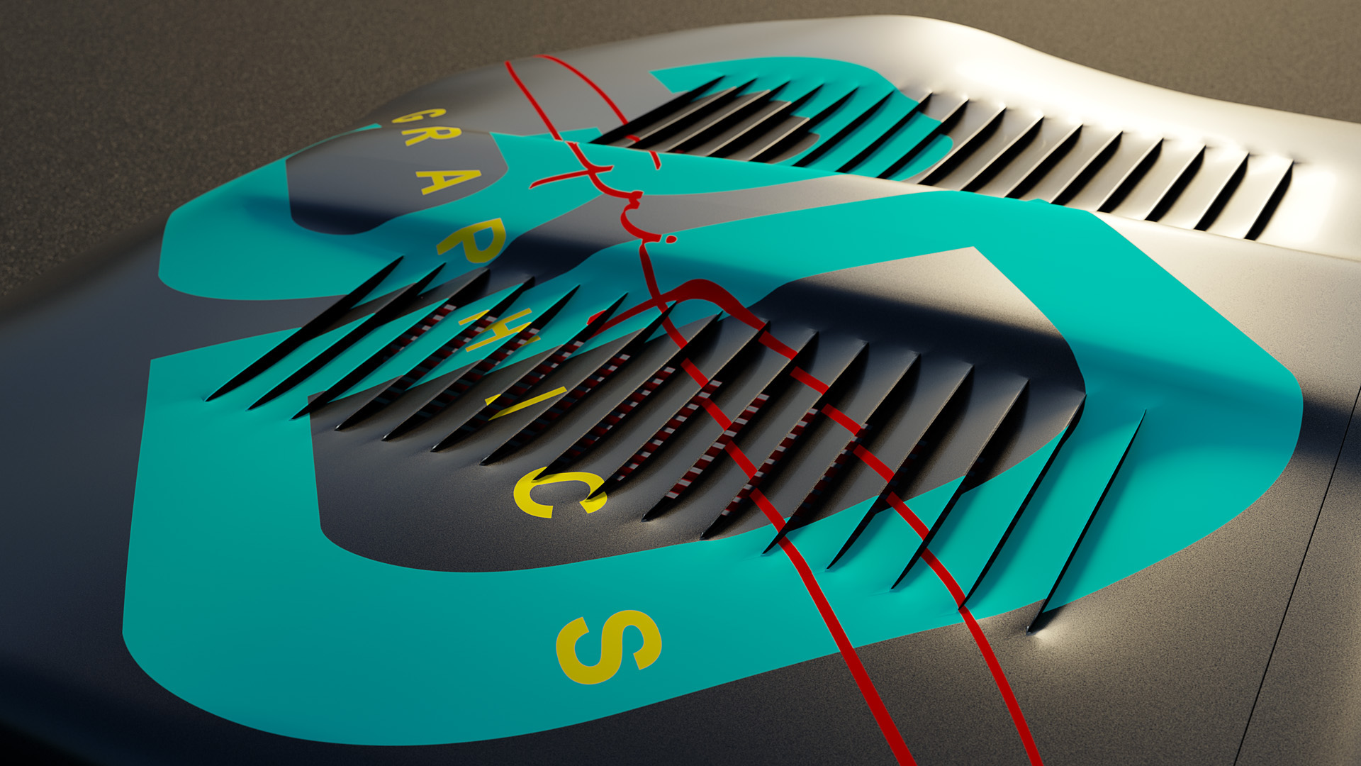 image de synthèse Capot automobile CGI rendu Computer graphics 3D
