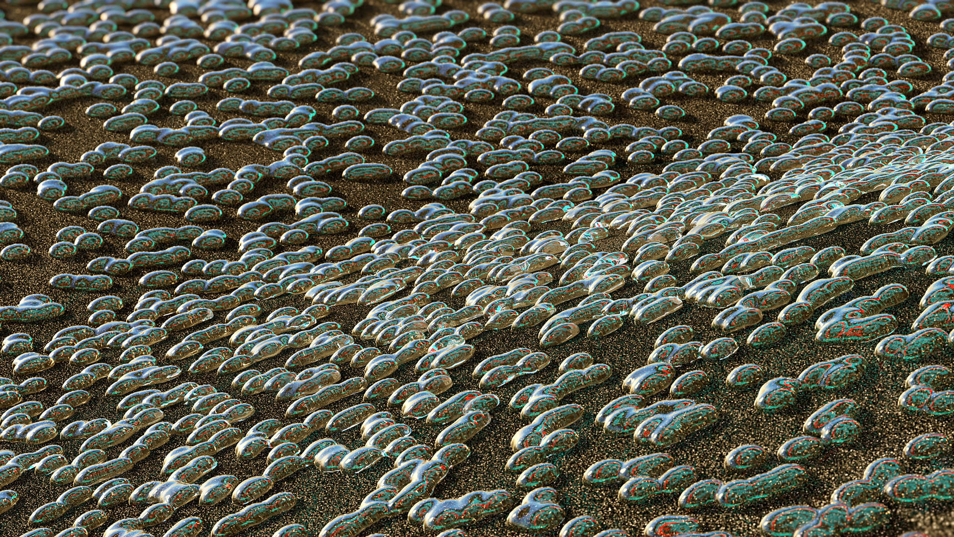 Computer graphics image Gouttes reflexion & refraction rendu 3D procedural