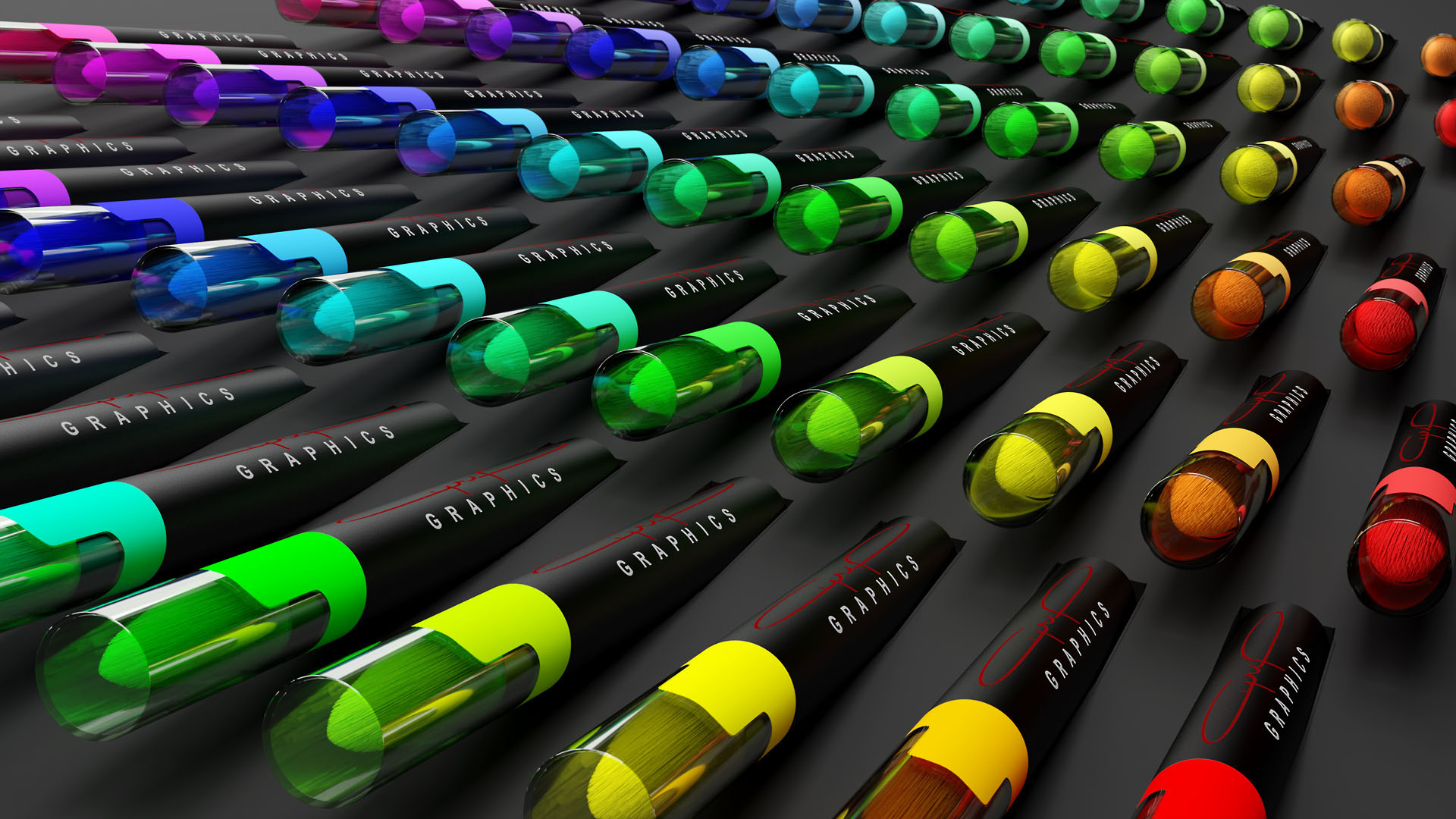 image pinceaux rendu 3D procedural Computer graphics 3D render